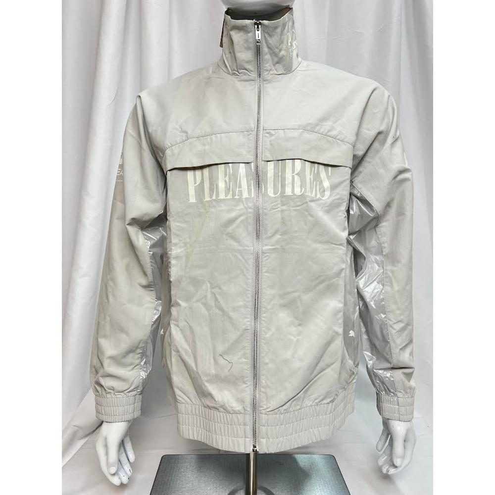 NWT! PUMA X PLEASURES CELLERATOR TRACK JACKET GLACIAL‎ GRAY/SMALL